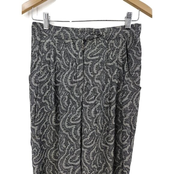 VTG 80s Diane Von Furstenberg Textured Pants Womens 8 Black White - Picture 4 of 5